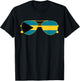 Bahamas Flag Sunglasses Bahamian Flag T-Shirt - T-Shirt | Black