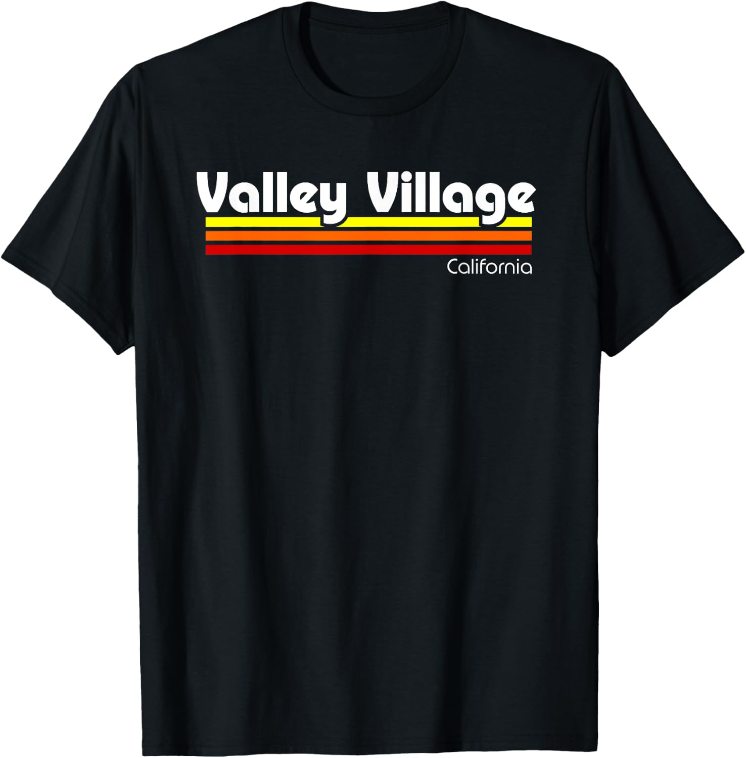 Retro Valley Village California T-Shirt - T-Shirt | Black