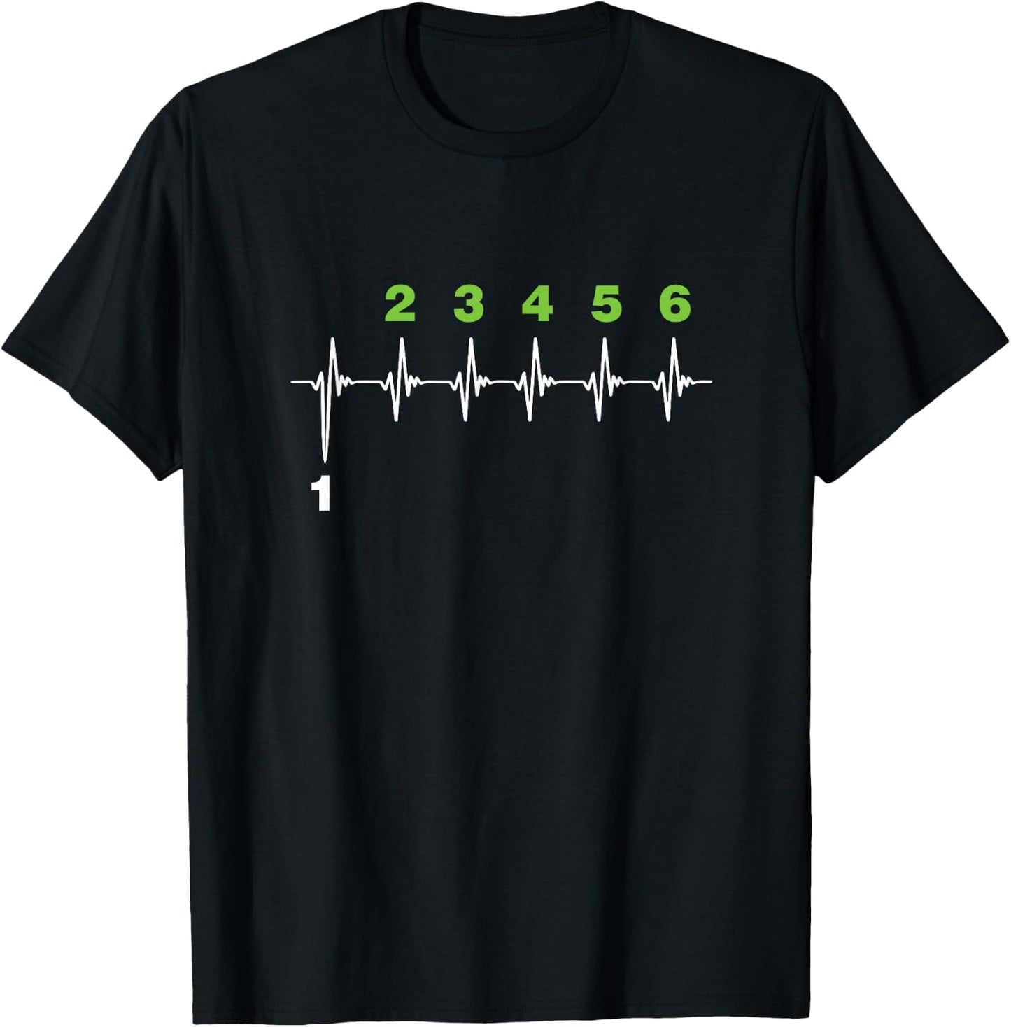 Motorcycle Gear Shift Heartbeat Motorist T-Shirt - T-Shirt | Black