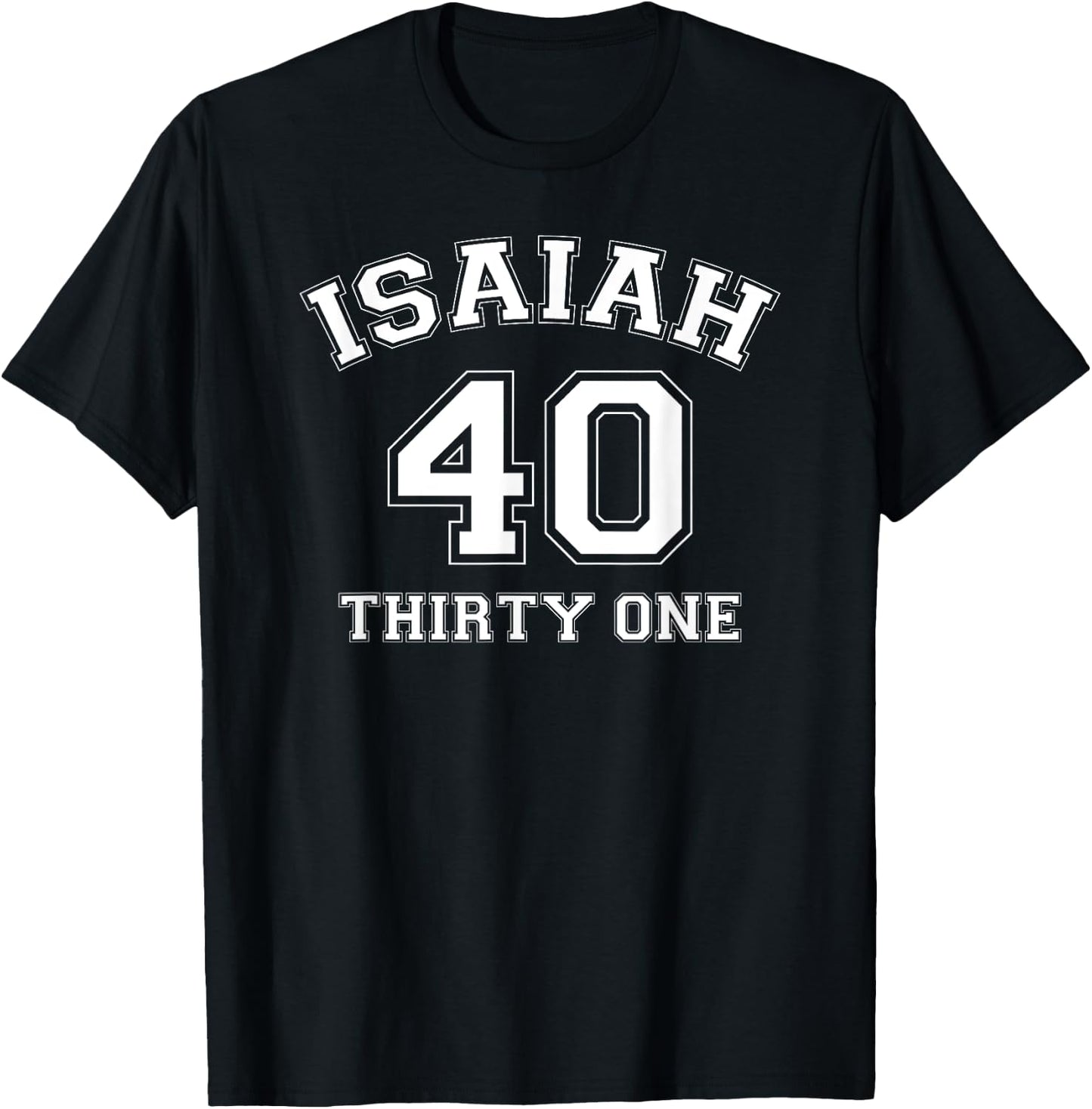 Isaiah 40:31 They That Wait Upon the Lord Shall Renew logo T-Shirt - T-Shirt | Black