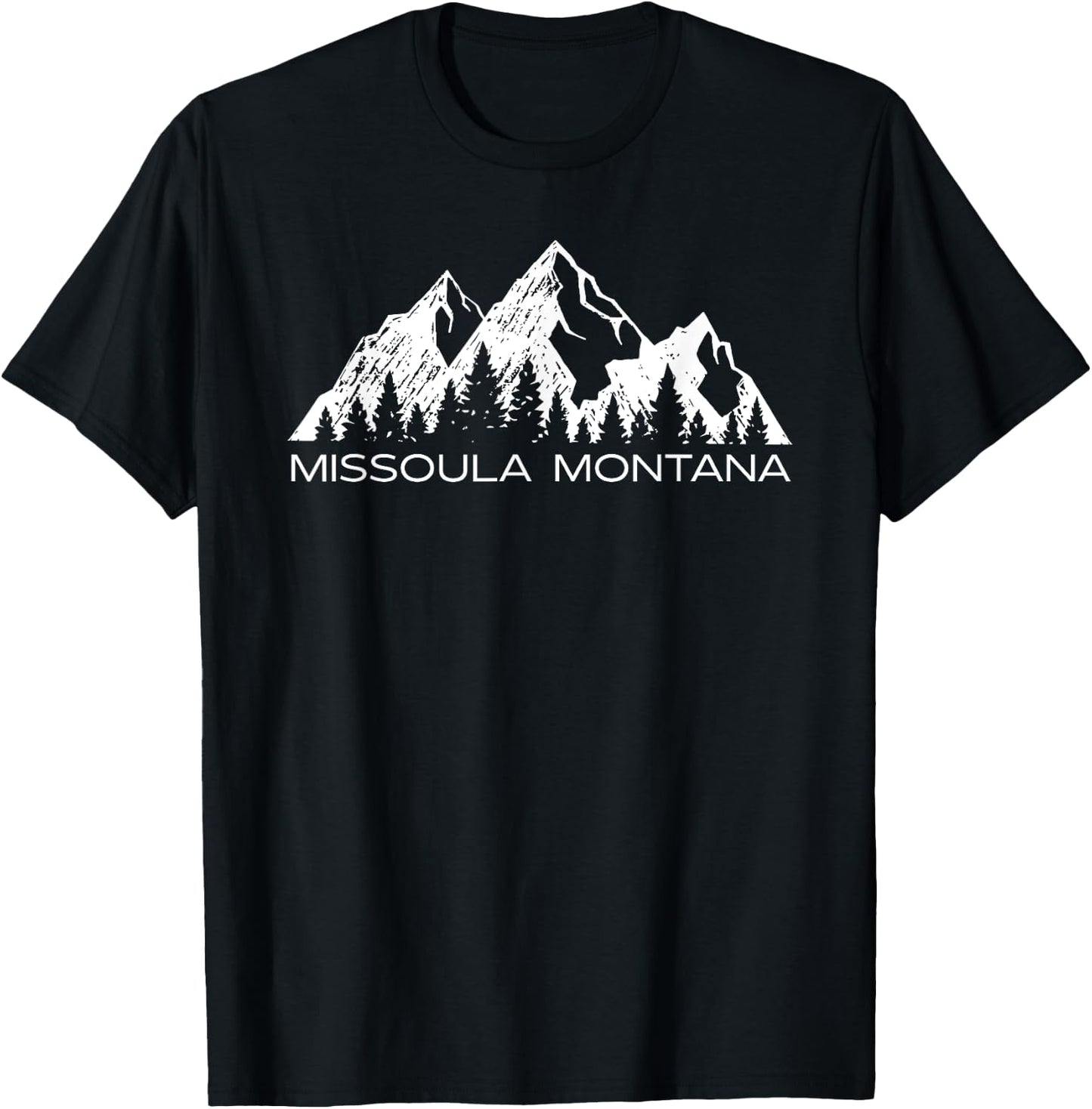 Missoula Montana Mountain Gift | Missoula Montana Souvenir T-Shirt - T-Shirt | Black