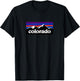 Colorado Mountains Outdoor Flag Design T-Shirt - T-Shirt | Black