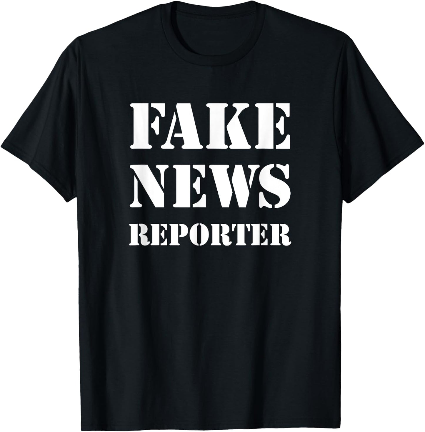 Fake News Costume Shirt Halloween Reporter T-Shirt - T-Shirt | Black