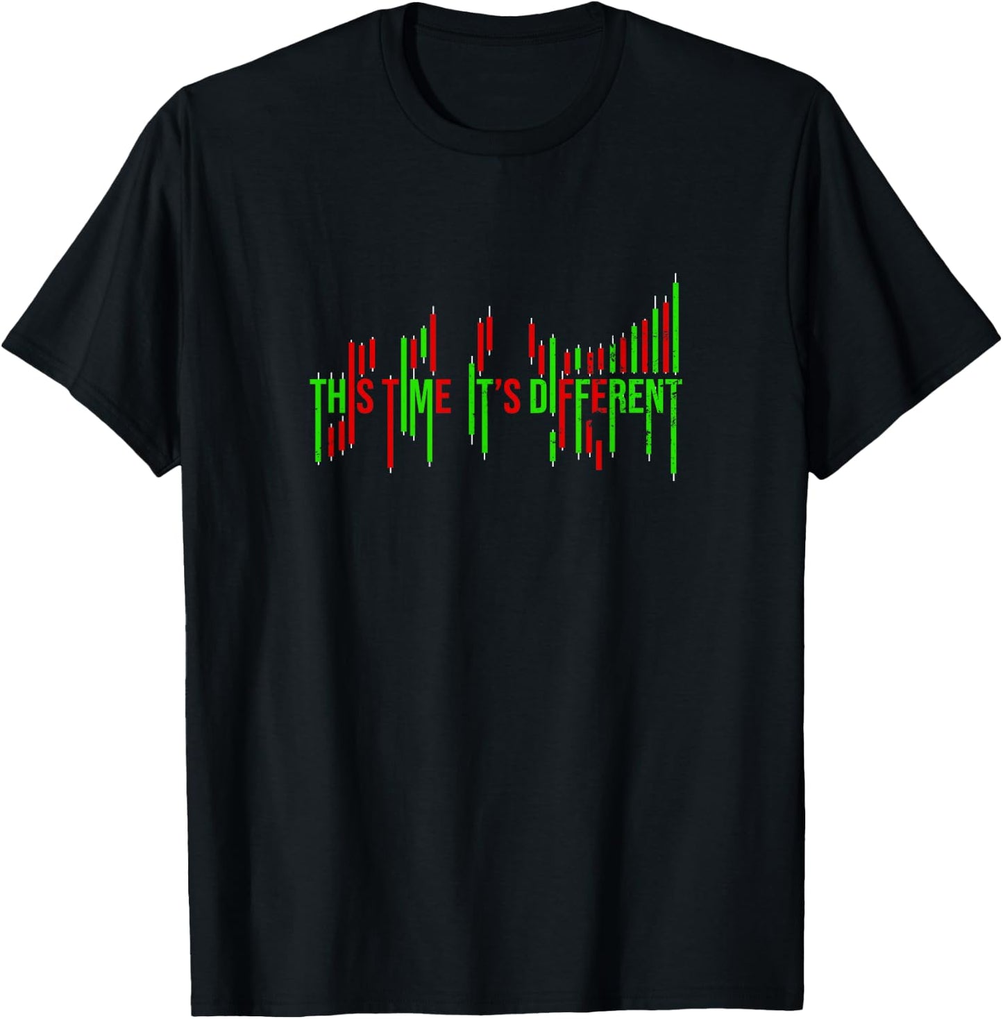 Stock Trading Shirt | This Time Different Gift T-Shirt - T-Shirt | Black