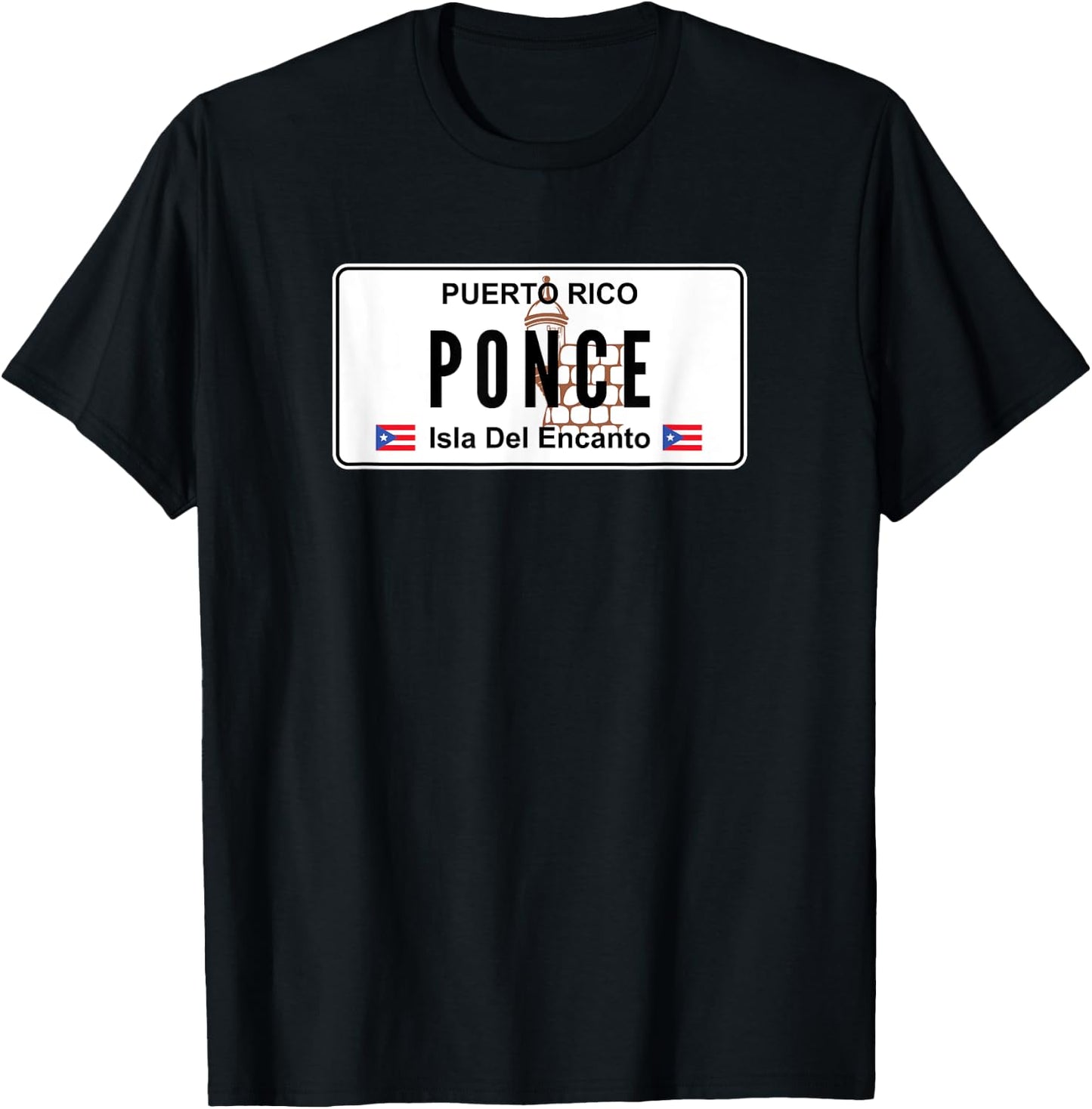 Ponce - Puerto Rico Puerto Rican Pride Boricua Plate T-Shirt - T-Shirt | Black