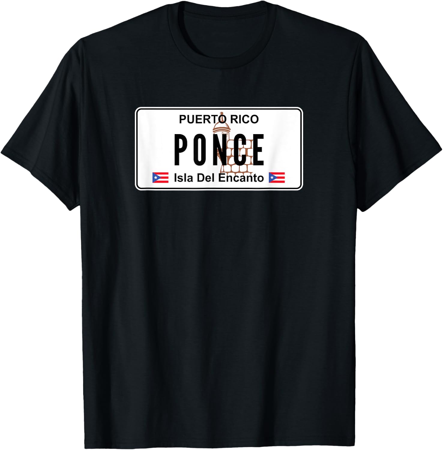Ponce - Puerto Rico Puerto Rican Pride Boricua Plate T-Shirt - T-Shirt | Black