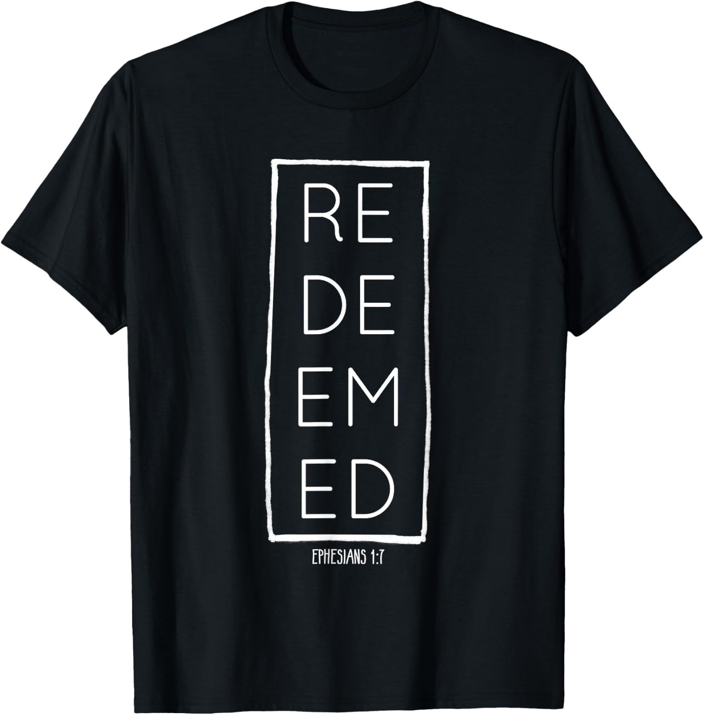 REDEEMED | Deluxe vintage distressed Christian T-Shirt - T-Shirt | Black