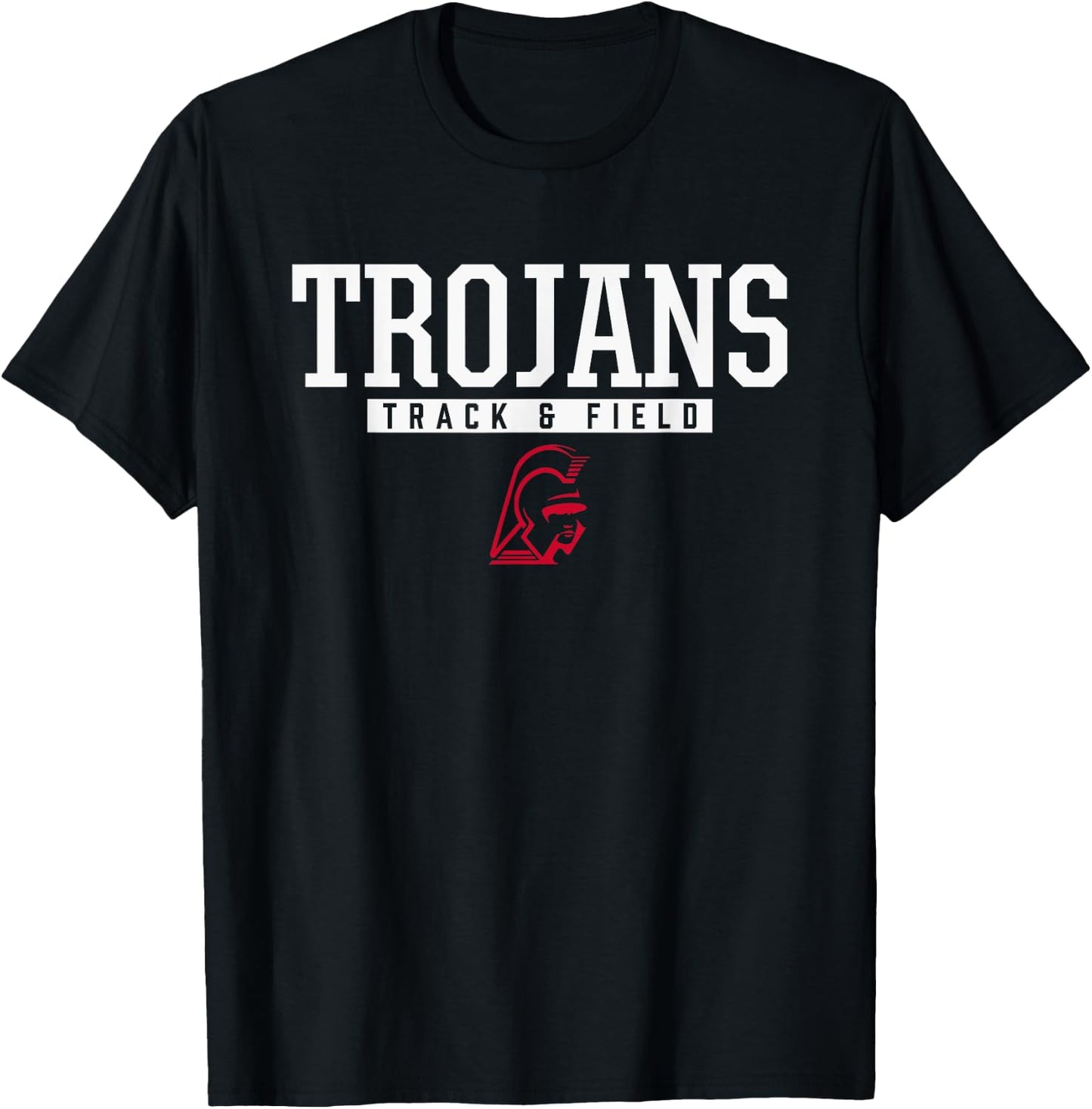 Center Grove Trojans Logo Track & Field HS T-Shirt - T-Shirt | Black