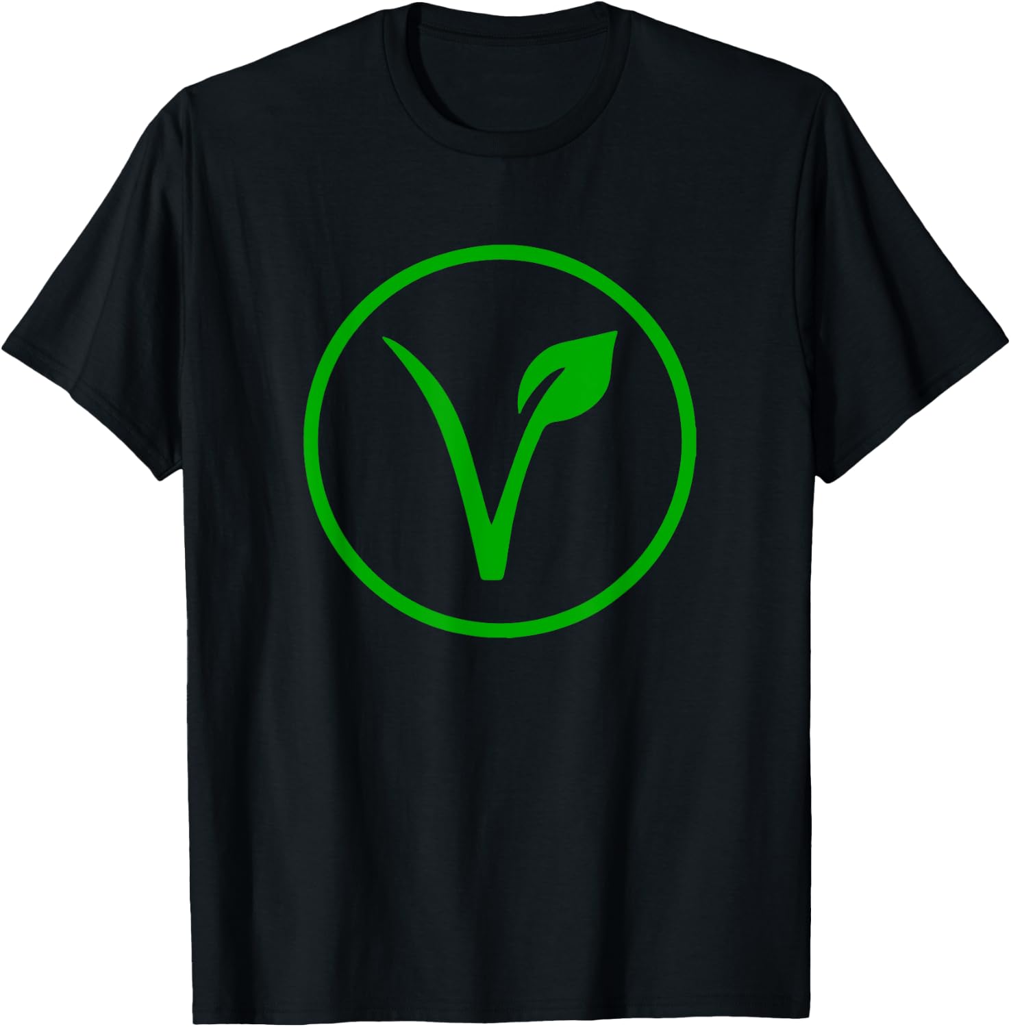 Vegan Symbol Go Vegan Vegetarian Veganism Animal Rights T-Shirt - T-Shirt | Black