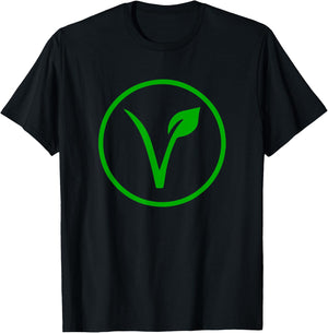 Vegan Symbol Go Vegan Vegetarian Veganism Animal Rights T-Shirt - T-Shirt | Black