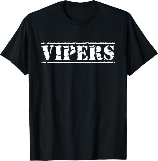 Go Vipers Football Baseball Basketball Cheer Team Fan Spirit T-Shirt - T-Shirt | Black