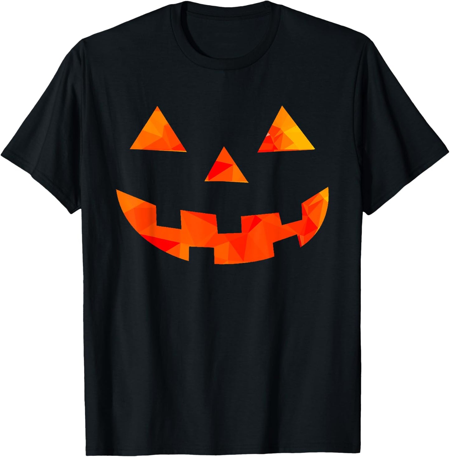 Pumpkin Face Halloween Costume Orange Glow T-Shirt - T-Shirt | Black