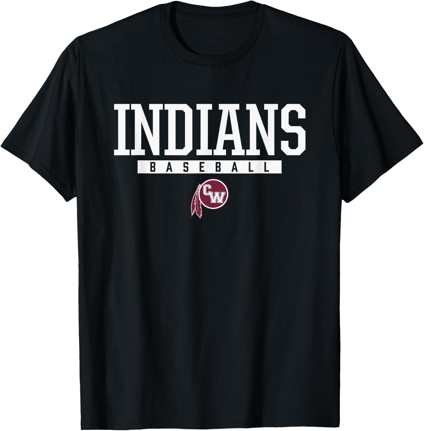 Canal Winchester Indians Logo Baseball HS T-Shirt - T-Shirt | Black
