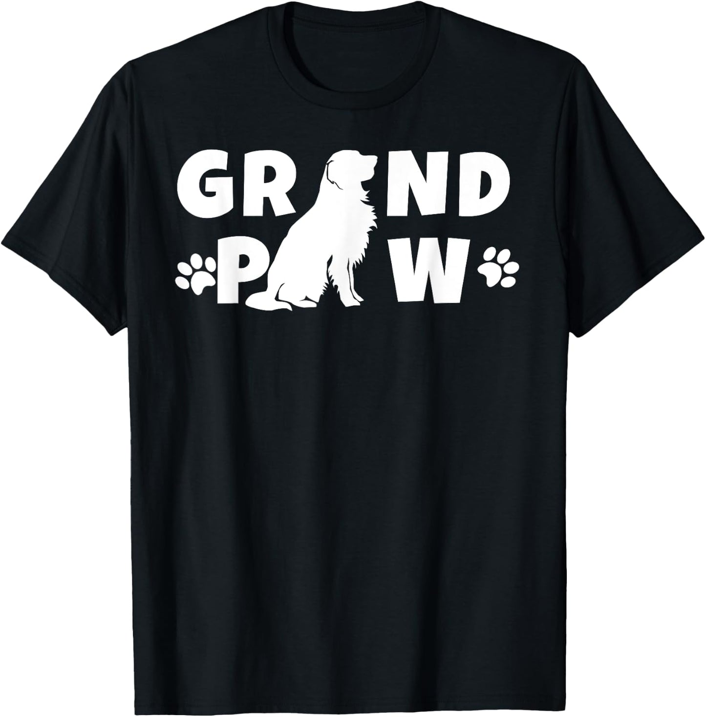 Golden Retriever Grandpa Grand Paw Shirt Dog Lover Grandpaw T-Shirt - T-Shirt | Black