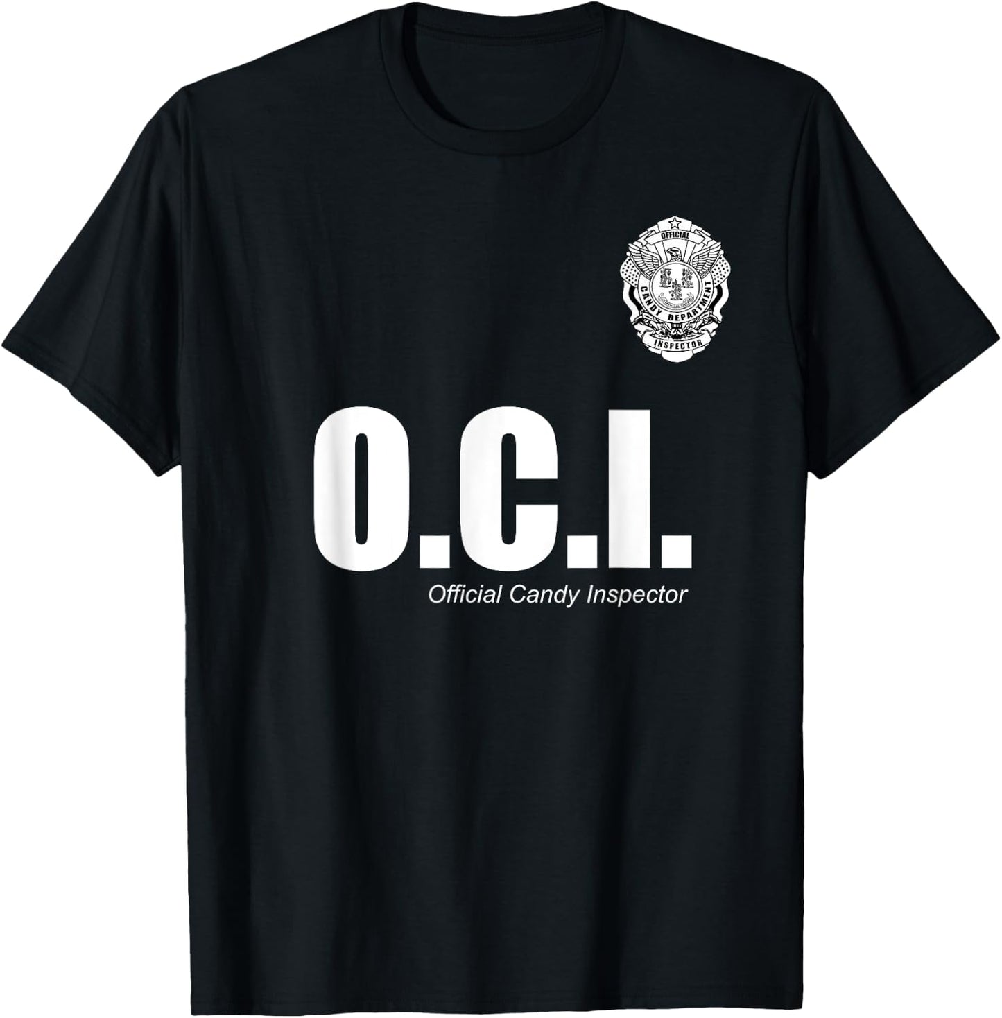 OFFICIAL CANDY INSPECTOR SHIRT | OCI Halloween T Shirt T-Shirt - T-Shirt | Black
