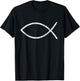 Ichthys Sign Jesus Fish Christ Christian Faith Symbol T-Shirt - T-Shirt | Black