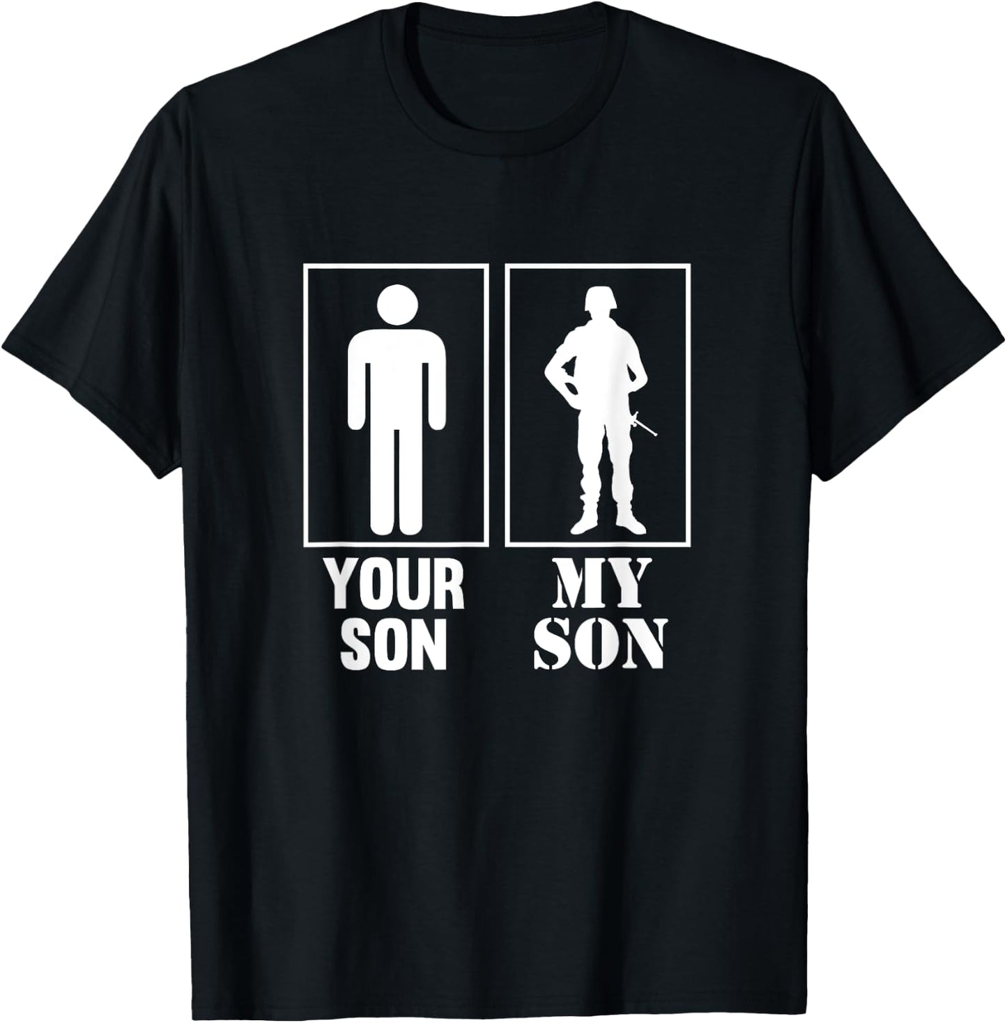 Your Son My Son Military Proud Soldier Officer T-Shirt - T-Shirt | Black
