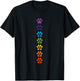 7 Chakras Puppy Paw Print Cute High Vibe Conscious T-Shirt - T-Shirt | Black