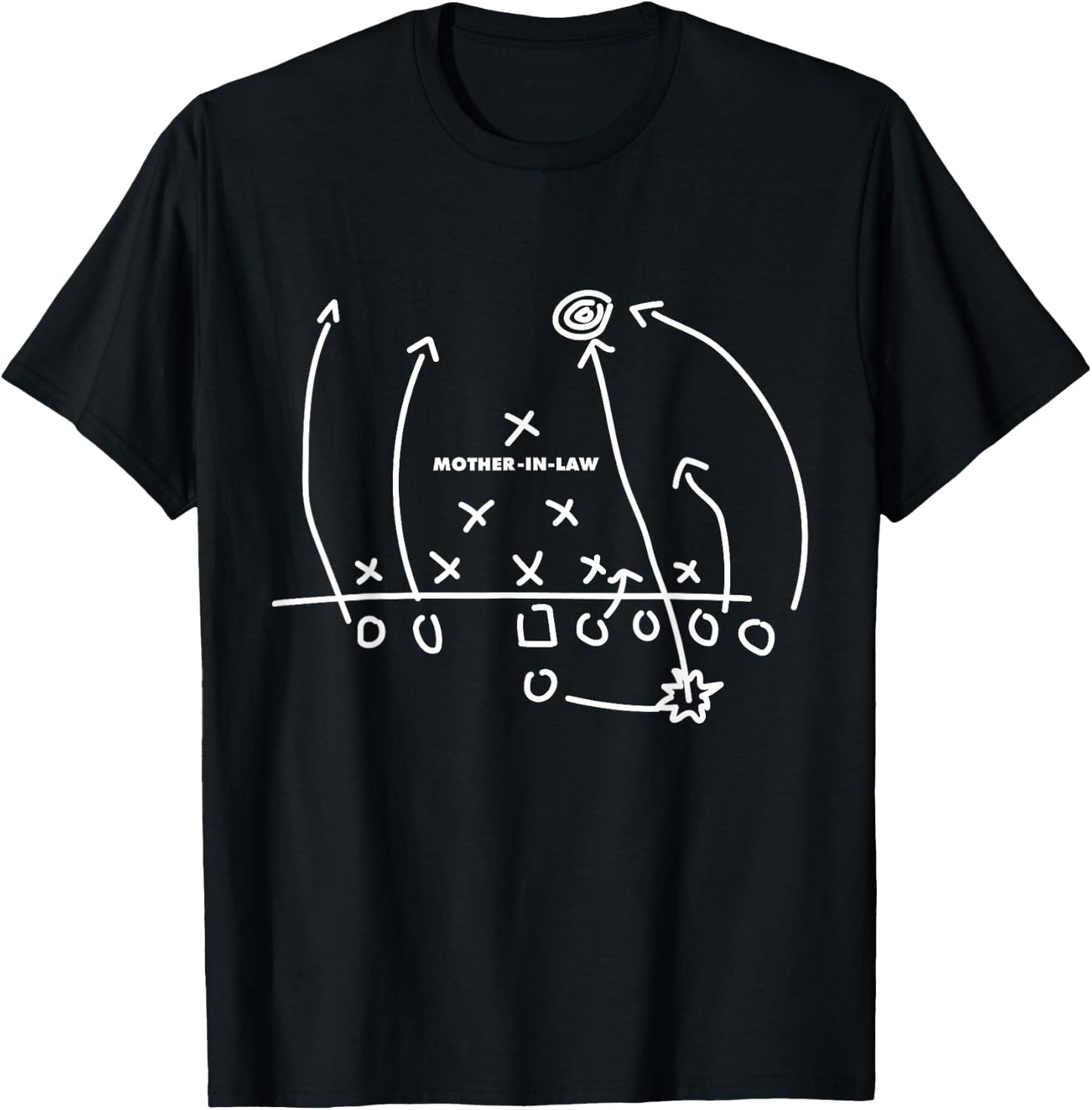 Funny Football Plays Against Mother in Law American Sports T-Shirt - T-Shirt | Black