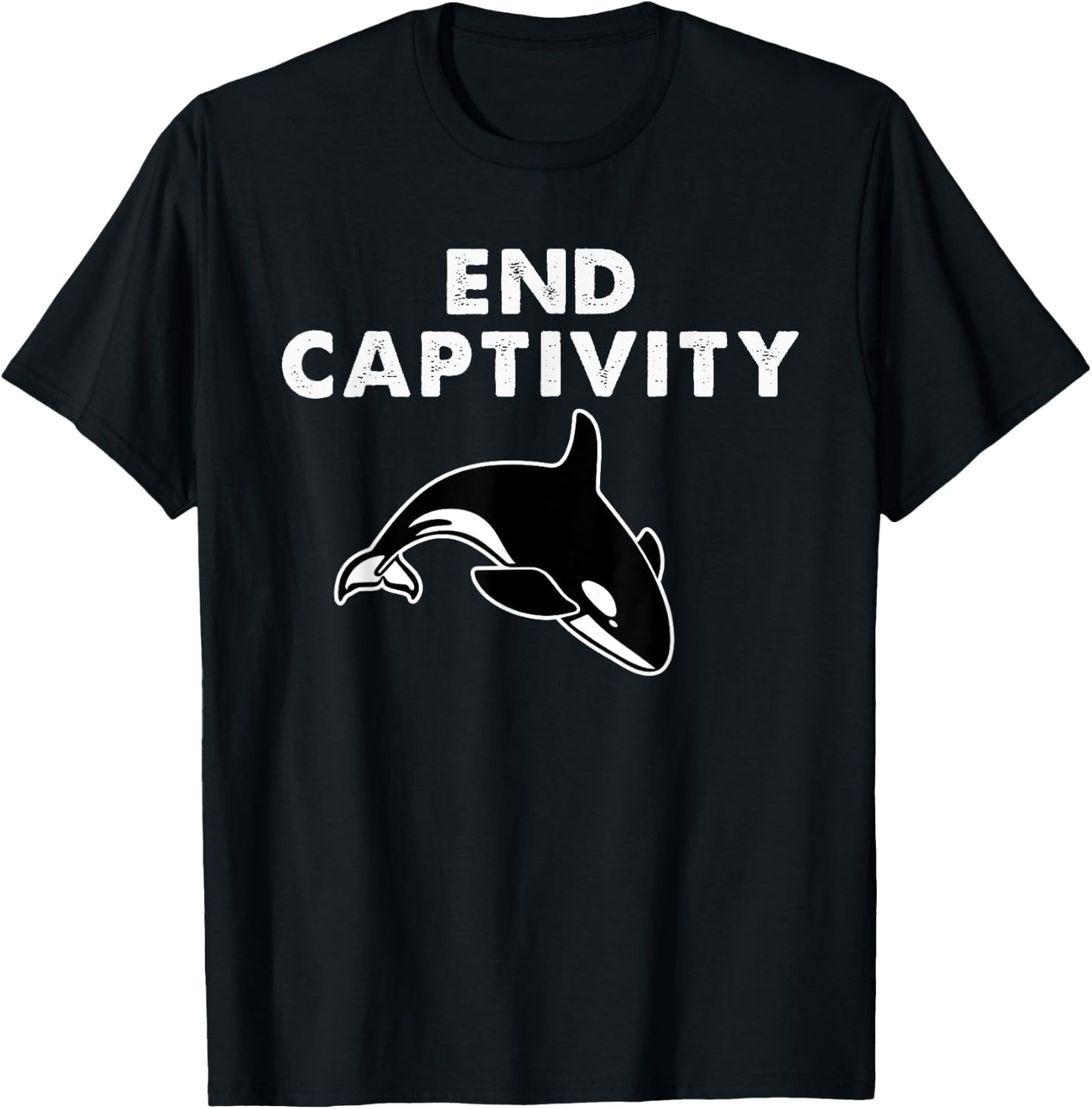 End Captivity Orca Whale Animal Rights T-Shirt - T-Shirt | Black