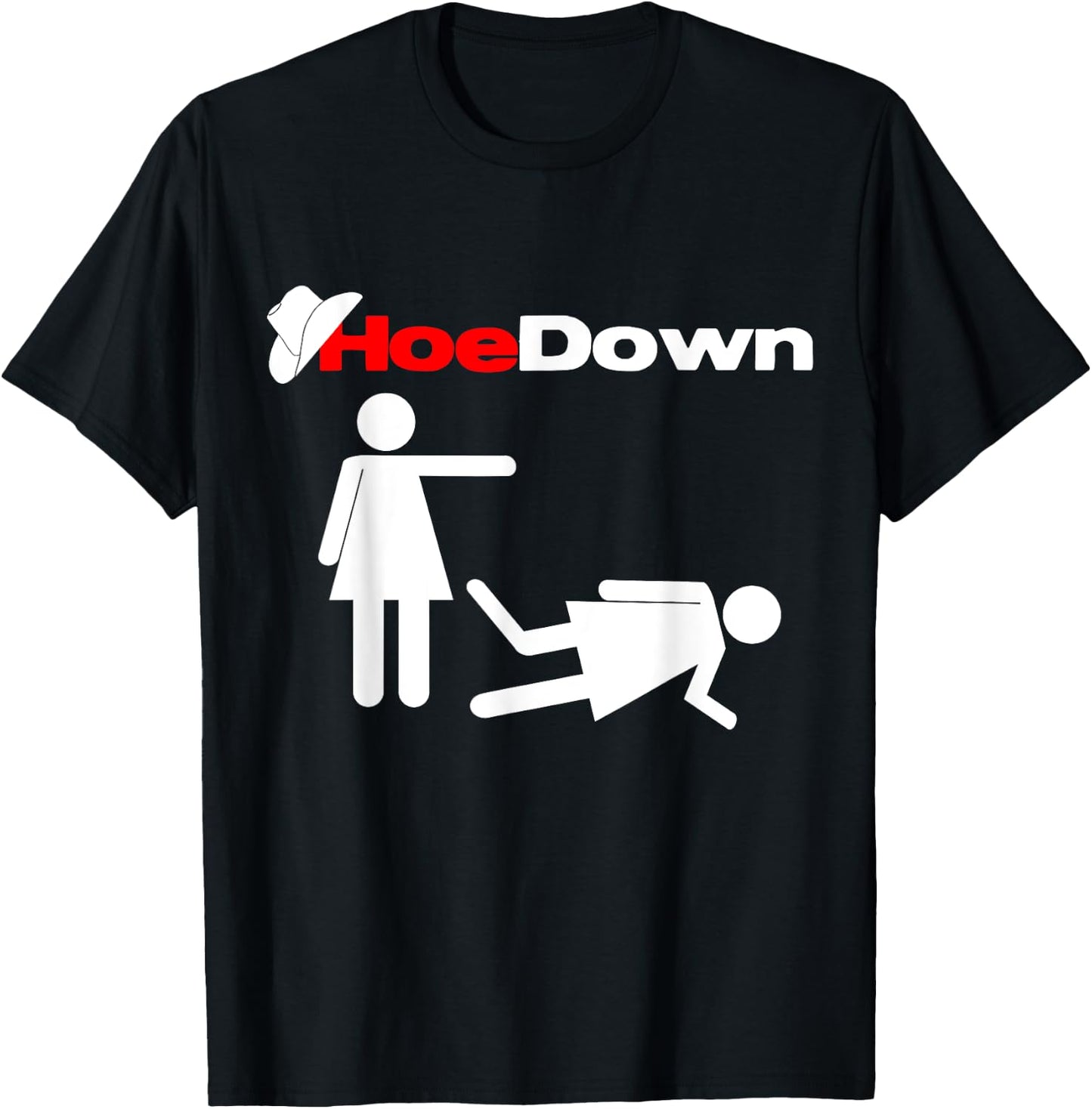 Funny Country Shirt: Hoe Down T-Shirt - T-Shirt | Black