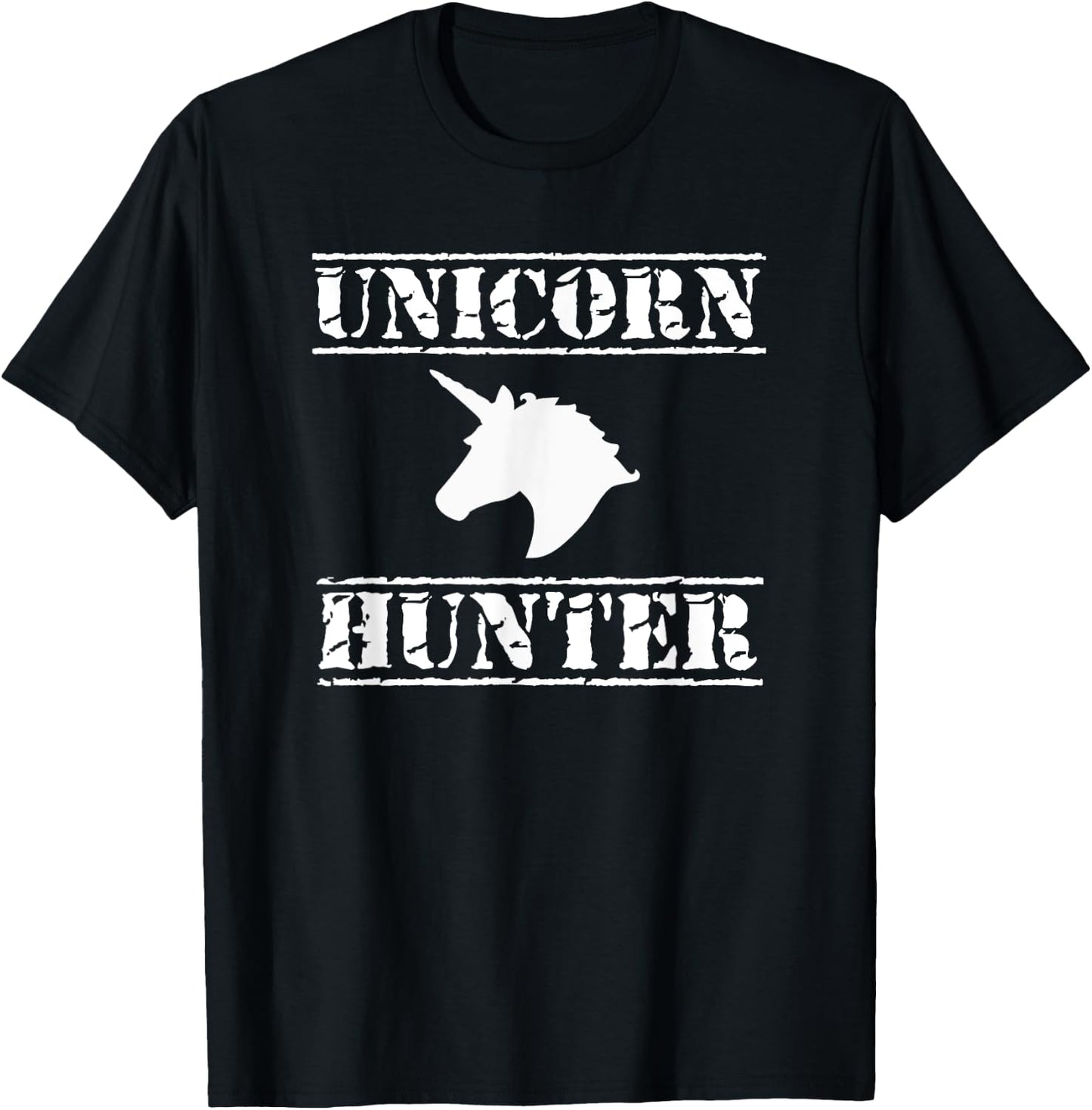 Unicorn Hunter , Horse Humor Novelty T-Shirt - T-Shirt | Black