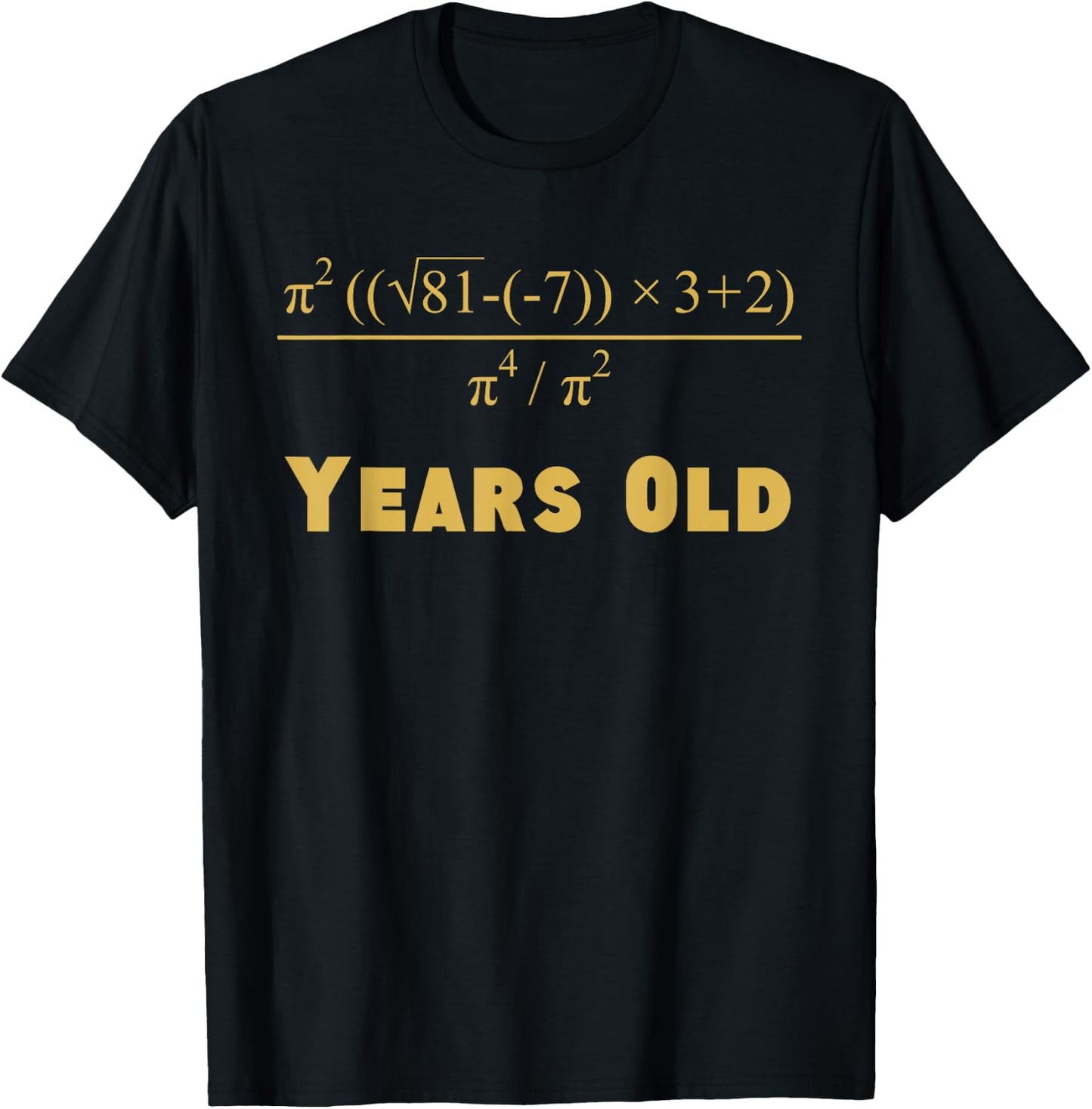 50 Years Old Algebra Equation Funny 50th Birthday Math Shirt T-Shirt - T-Shirt | Black