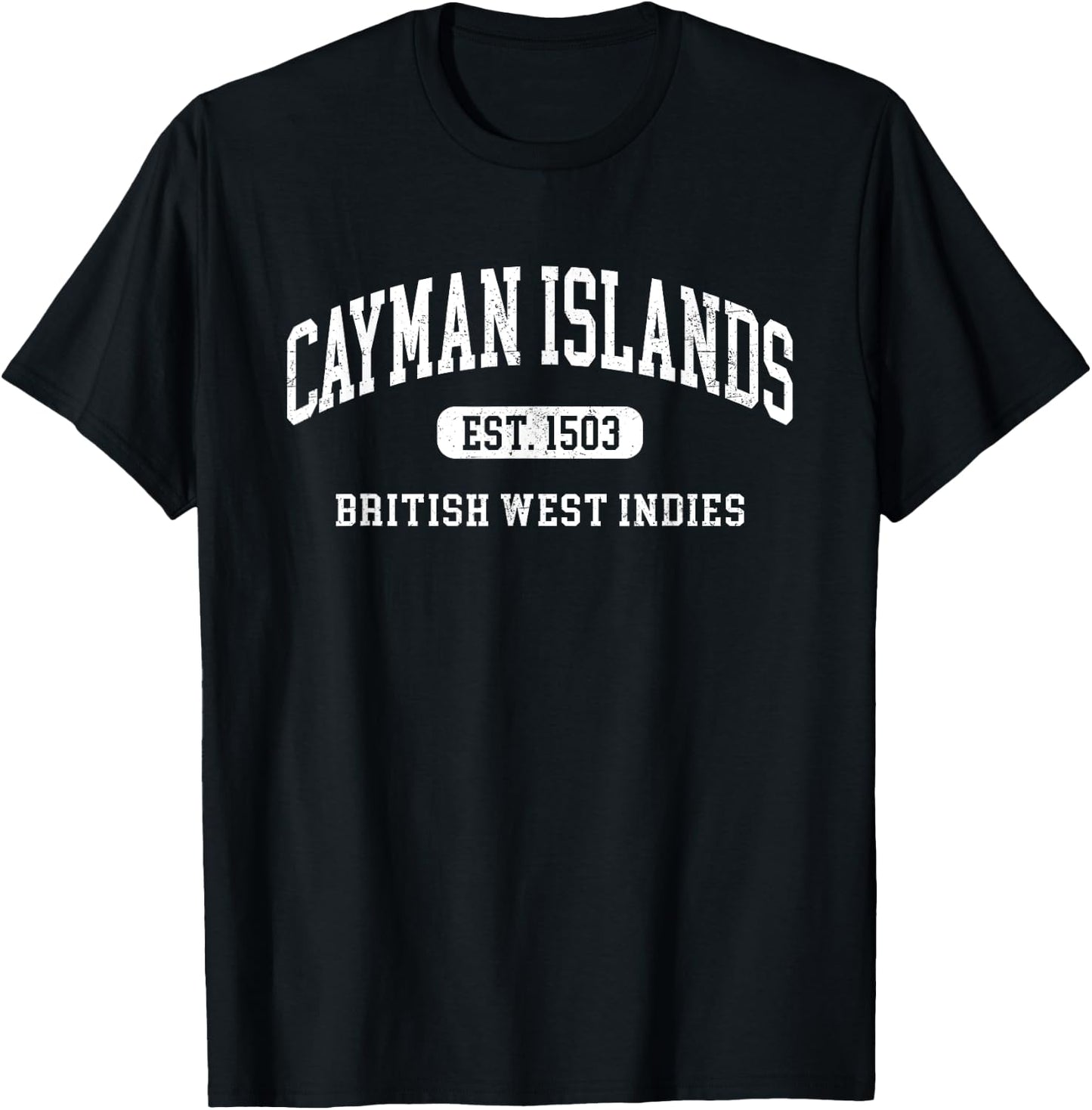 Vintage Grand Cayman Islands Est 1503 Vacation Souvenir T-Shirt - T-Shirt | Black