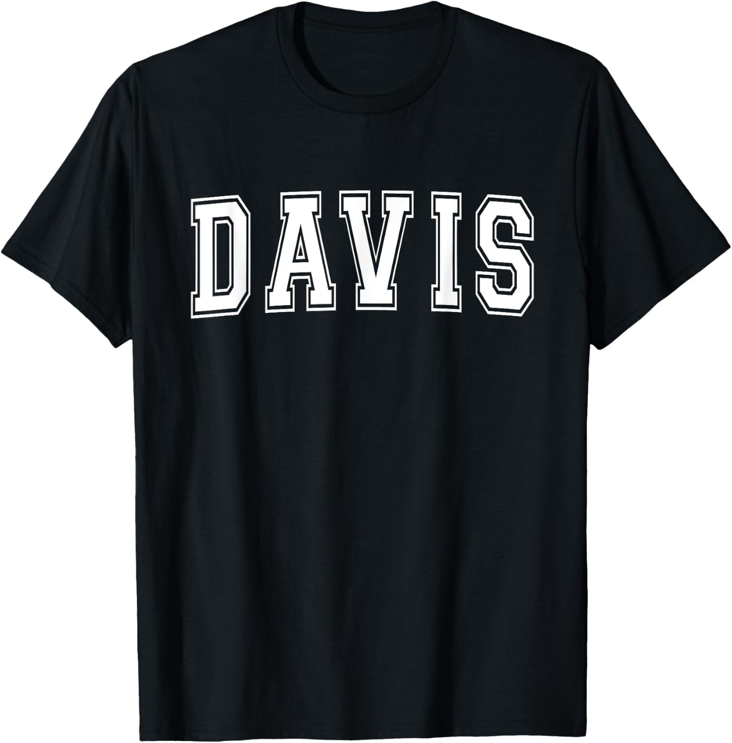 DAVIS CA CALIFORNIA USA Vintage Sports Varsity Style T-Shirt - T-Shirt | Black