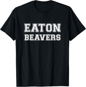 Eaton Beavers University Athletics Fake College T-Shirt - T-Shirt | Black