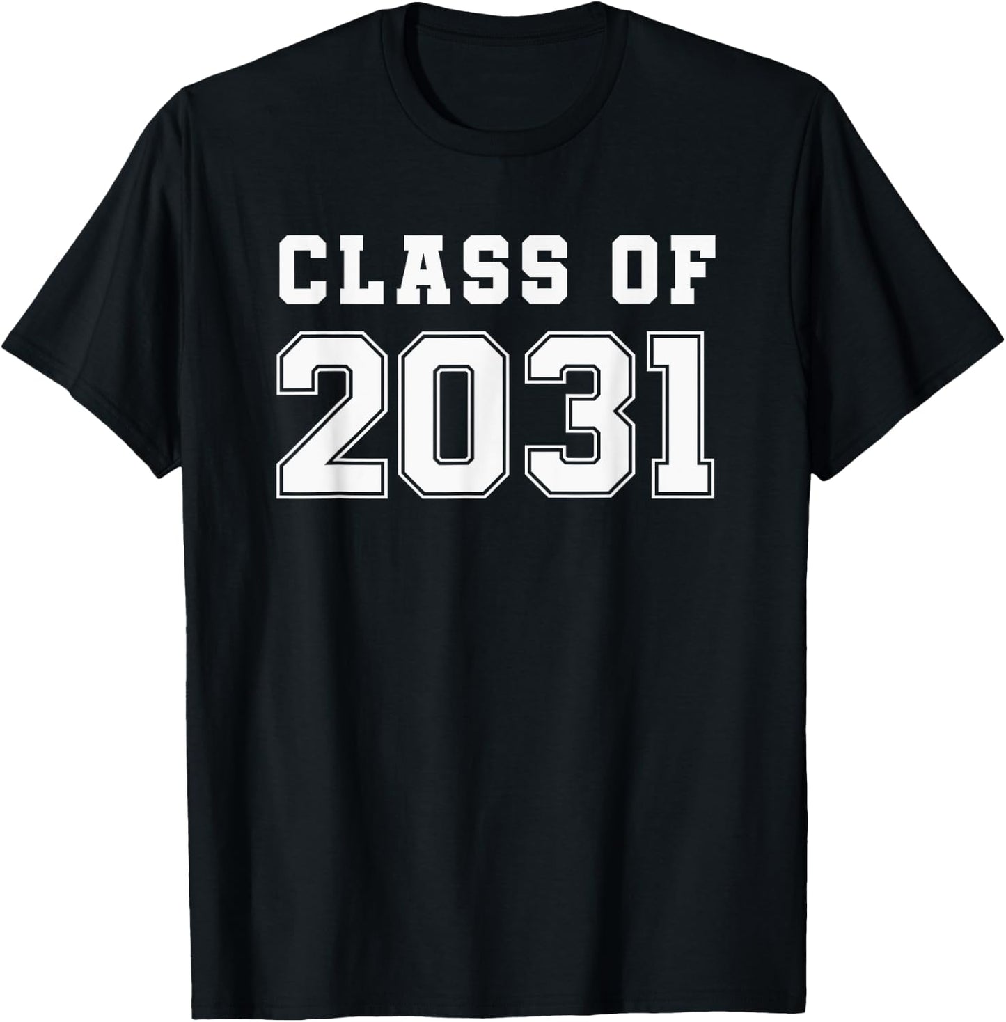 Class of 2031 First Day of School Grow With Me Shirt T-Shirt - T-Shirt | Black