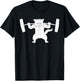 Cat Squat Powerlifting Women Girls Kids T-Shirt - T-Shirt | Black
