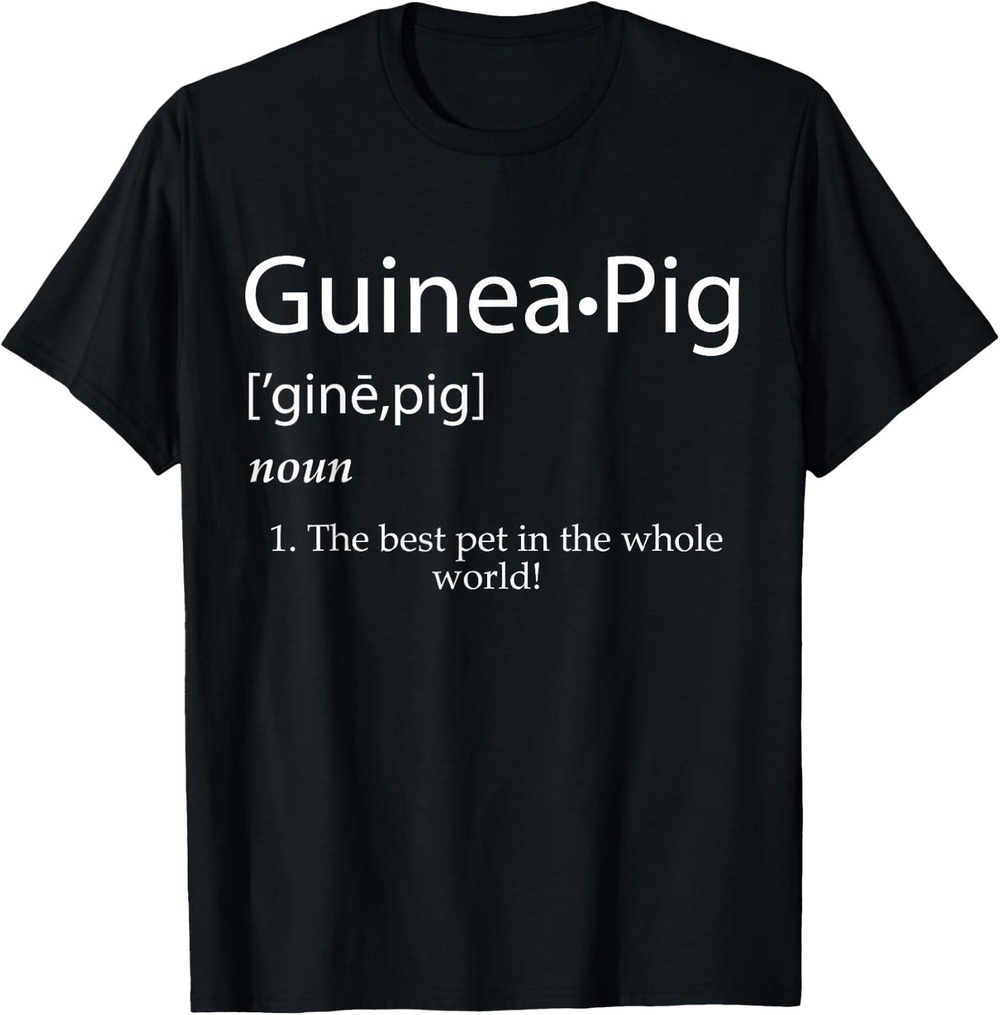 Guinea Pig Definition Cute Pet For Kids Guinea Pig Costume T-Shirt - T-Shirt | Black