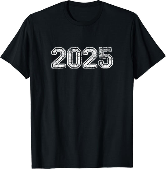 Class of 2025 | Graduation School Vintage Spirit Senior 2025 T-Shirt - T-Shirt | Black