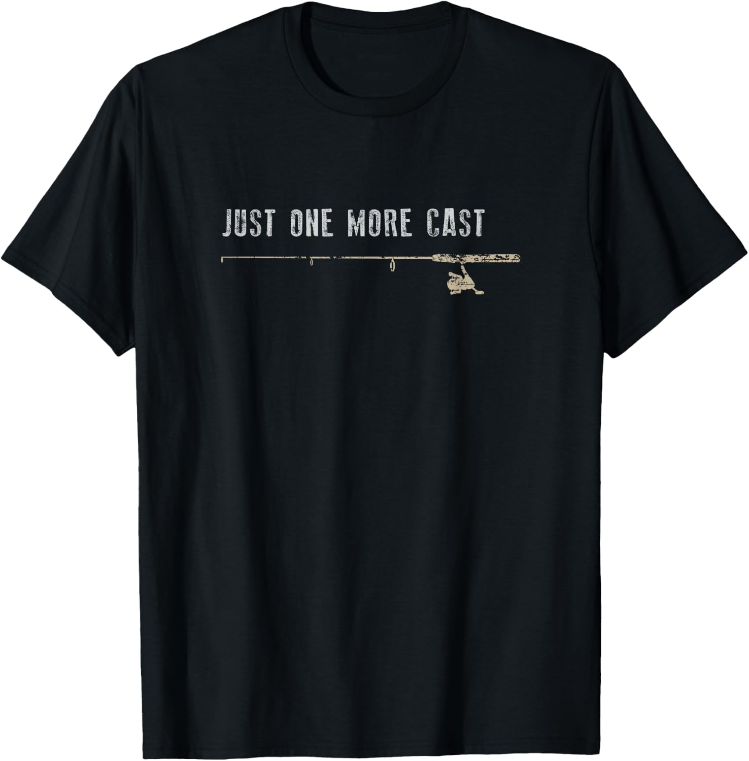 Just One More Cast Father's Day Gift Funny Fishing T-Shirt - T-Shirt | Black