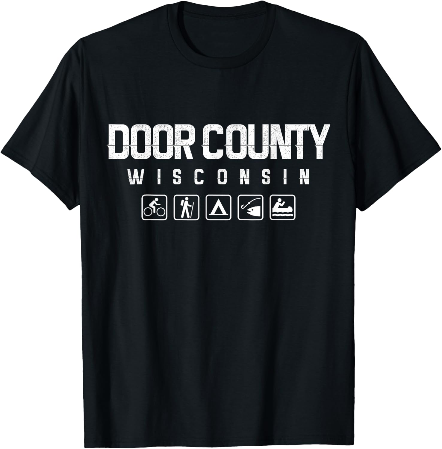 Door County, Wisconsin Outdoor T-Shirt - T-Shirt | Black