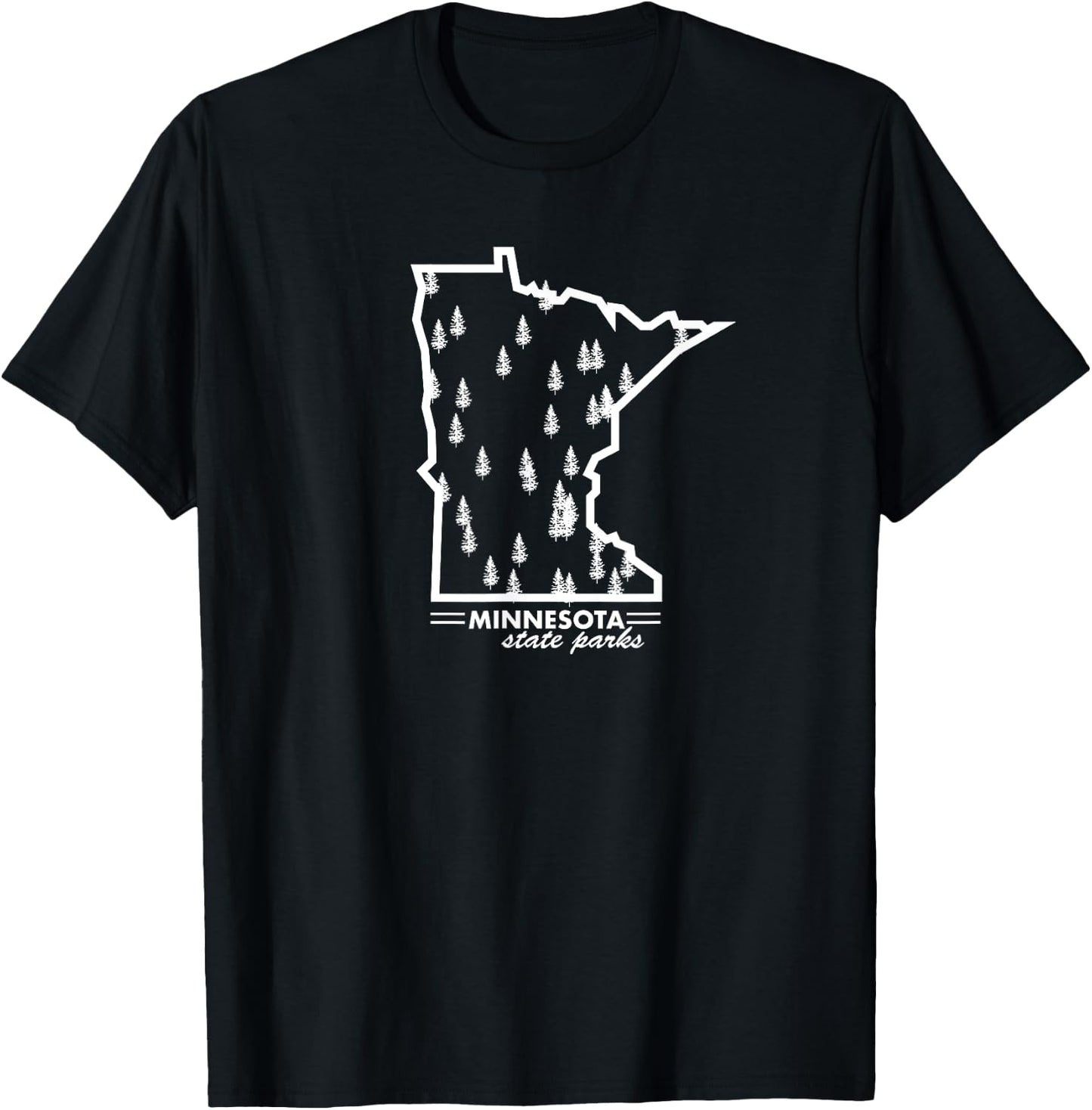 Minnesota State Parks Nature Outdoors MN Camping Gift T-Shirt - T-Shirt | Black