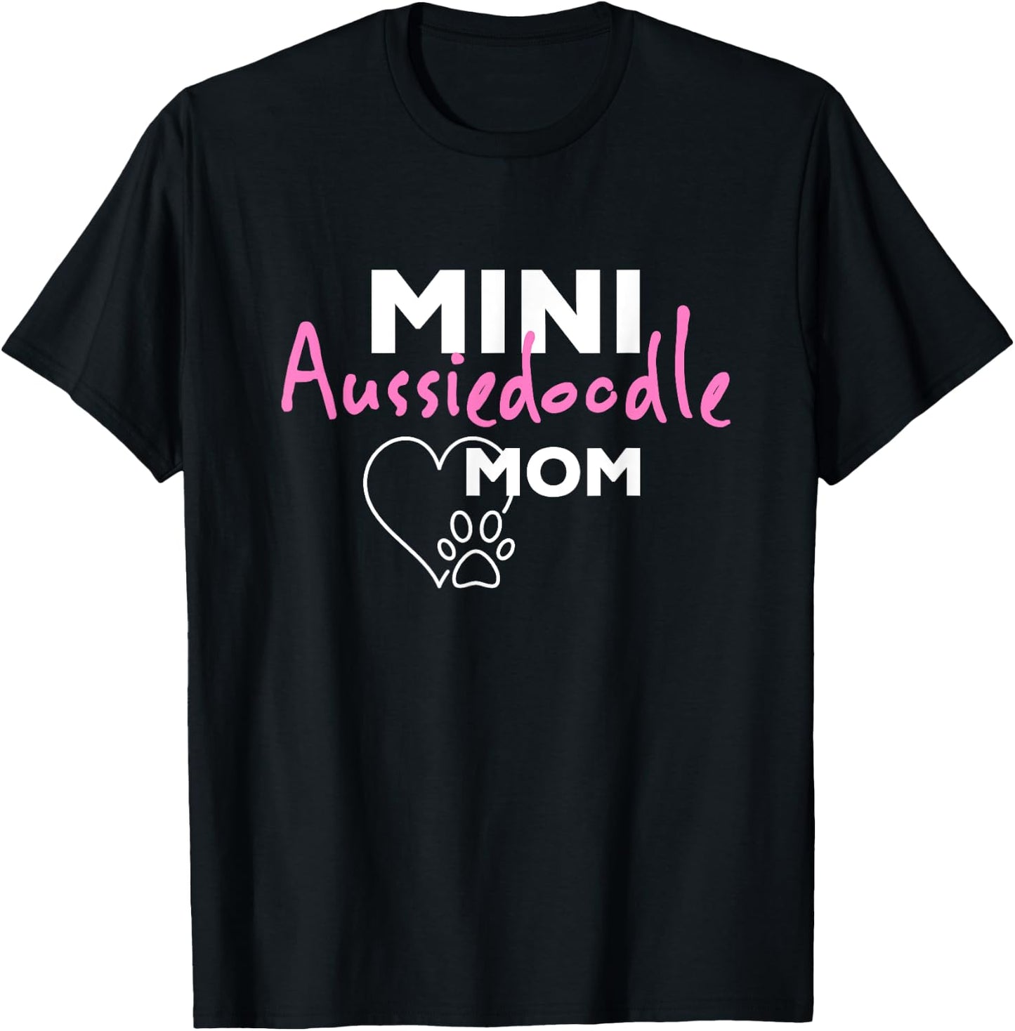 Mini Aussiedoodle Mom T-Shirt - T-Shirt | Black