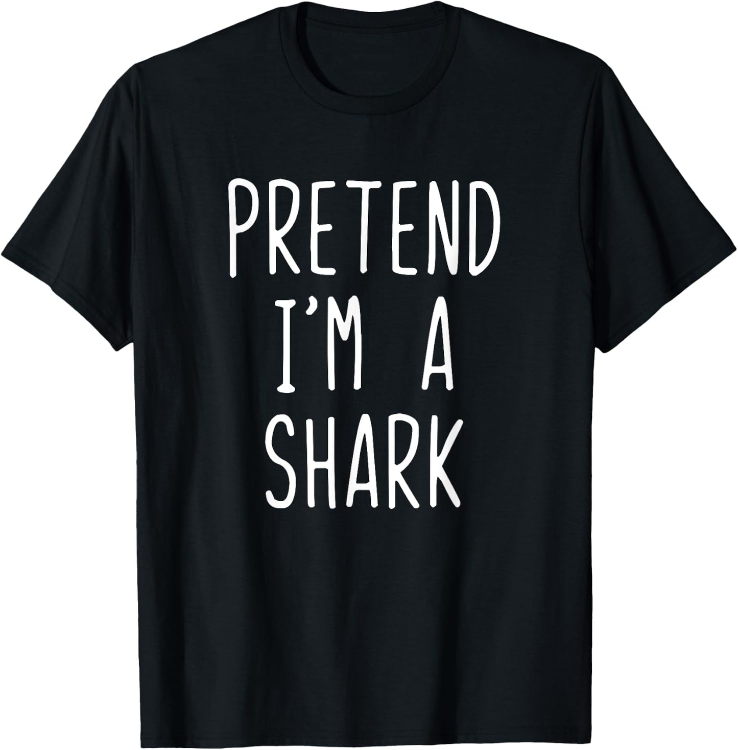 Pretend I'm A Shark Costume Halloween Lazy Easy T-Shirt - T-Shirt | Black