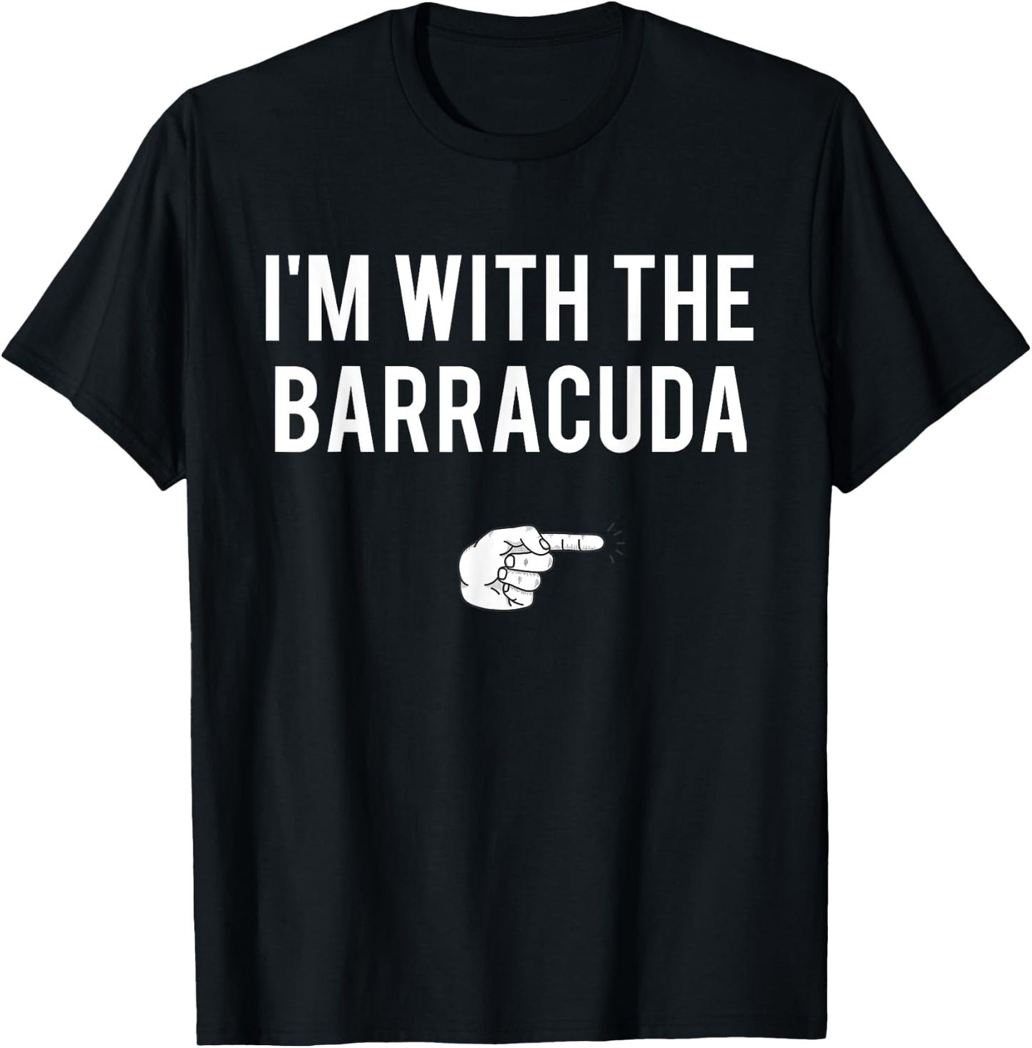 I'm With Barracuda Halloween Costume Party Matching Fish T-Shirt - T-Shirt | Black