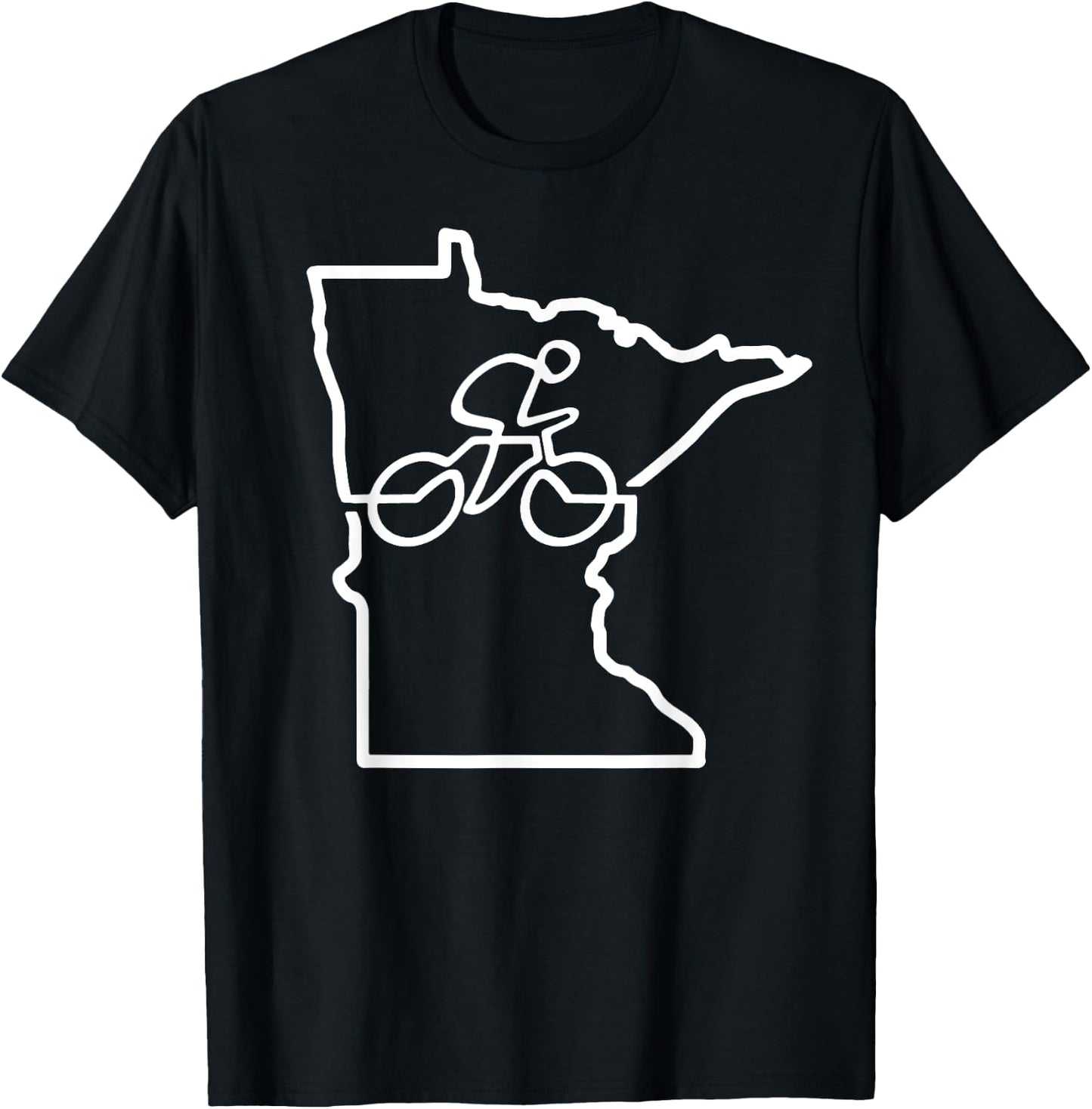 Bicycle Minnesota Cycling Shirt Cyclist Gift Bike Biking T-Shirt - T-Shirt | Black