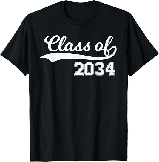 Class of 2034 Grow With Me First Day of School T-Shirt - T-Shirt | Black