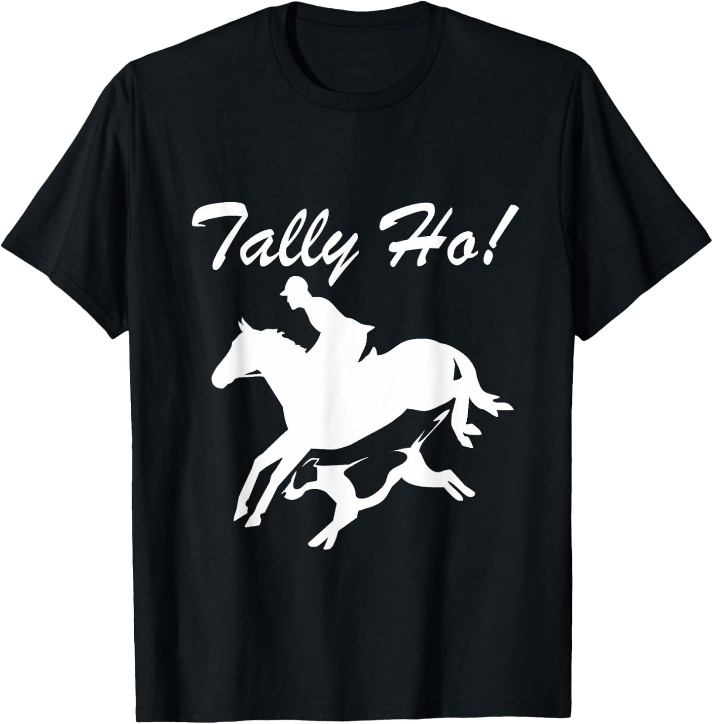 Tally Ho! Equestrian Hunt Club Horse & Hound T-Shirt - T-Shirt | Black