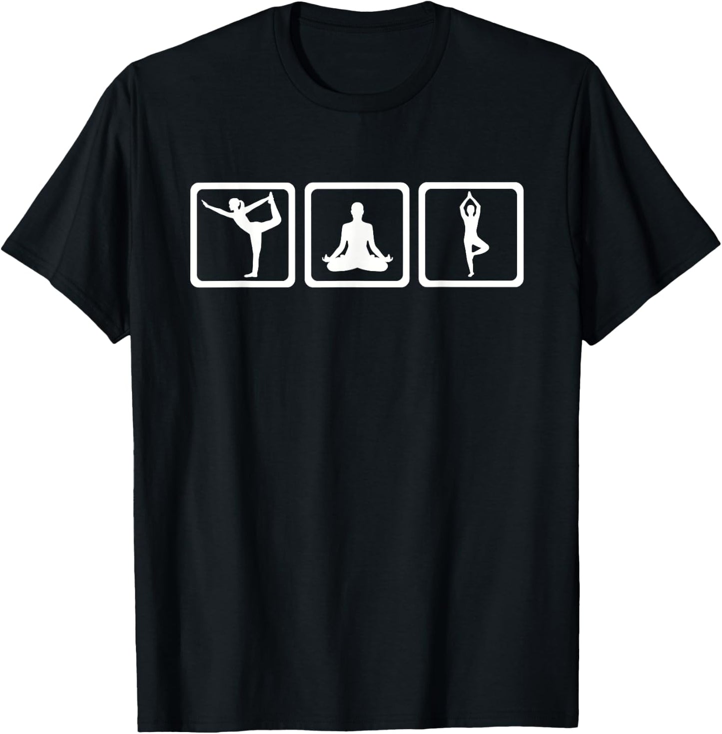 Yoga poses T-Shirt - T-Shirt | Black