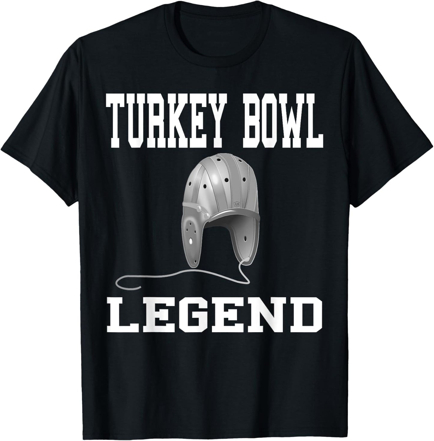 Thanksgiving Turkey Bowl Vintage Football Helmet T-Shirt - T-Shirt | Black