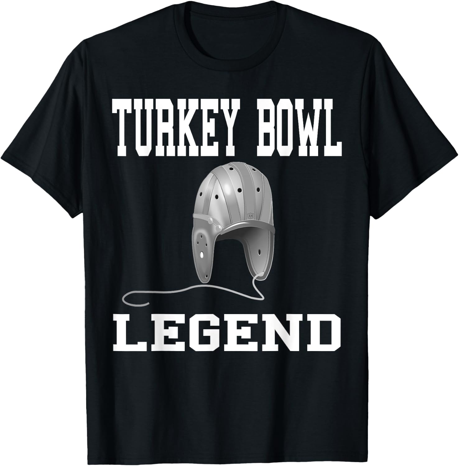 Thanksgiving Turkey Bowl Vintage Football Helmet T-Shirt - T-Shirt | Black