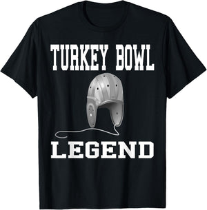 Thanksgiving Turkey Bowl Vintage Football Helmet T-Shirt - T-Shirt | Black