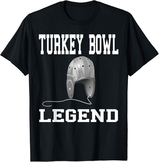 Thanksgiving Turkey Bowl Vintage Football Helmet T-Shirt - T-Shirt | Black