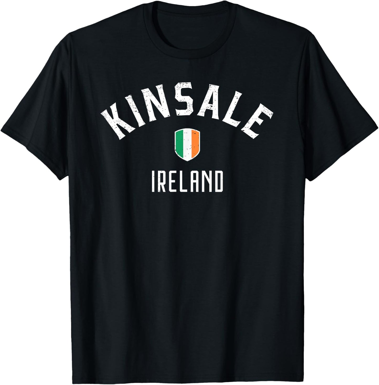 Kinsale Ireland T Shirt - Irish Flag Kinsale T-Shirt - T-Shirt | Black