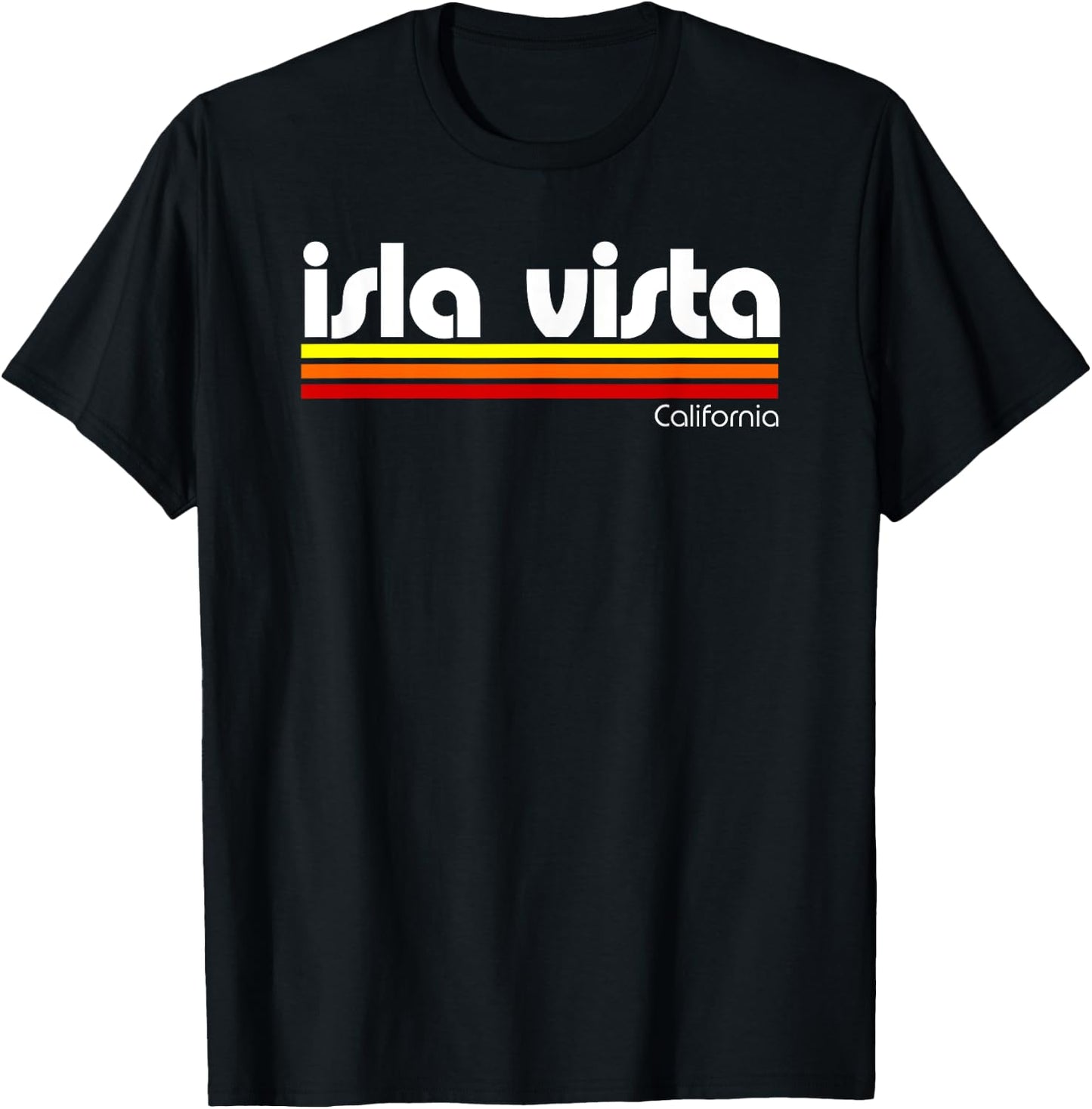 Retro Isla Vista California T-Shirt - T-Shirt | Black